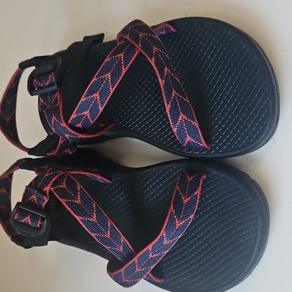 CHACO Z/1 Versatile Classic Sandals Women's Size 8M Navy Blue / Coral Red  Hikin - Picture 1 of 6